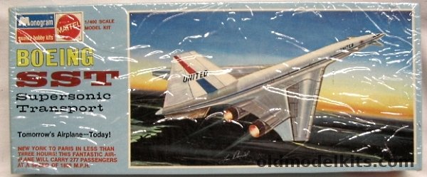 Monogram 1/400 Boeing 2707-200 SST United Airlines, 6815-0100 plastic model kit